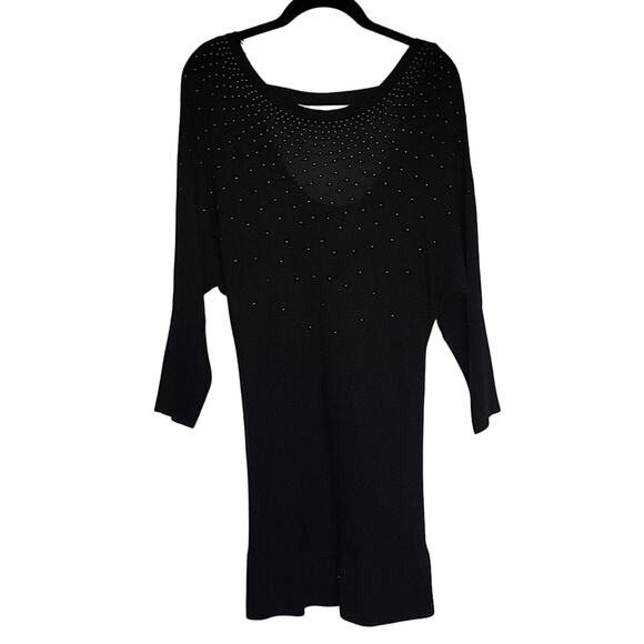 Vintage Cache Studded Low Back Sweater Dress, M - Picture 1 of 8